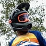 Pedro Marques riding in a full-face helmet