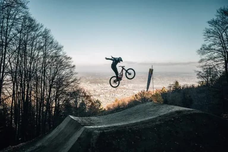 Bikepark Pohorje Maribor with city views