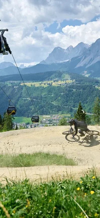 Downhill riding at Bikepark Schladming
